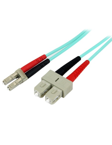 StarTech.com Cable de 2m de Fibra Óptica Multimodo OM3 LC a SC UPC - Full Duplex 50 125µm - para Redes de 100G - LOMMF VCSEL - StarTech.com Cable de 2m de Fibra Óptica Multimodo OM3 LC a SC UPC - Full Duplex 50 125µm - para Redes de 100G - LOMMF VCSEL -
