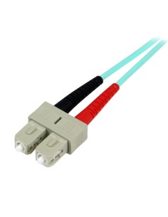 StarTech.com Cable de 2m de Fibra Óptica Multimodo OM3 LC a SC UPC - Full Duplex 50 125µm - para Redes de 100G - LOMMF VCSEL - 2