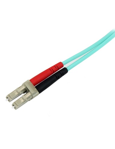 StarTech.com Cable de 2m de Fibra Óptica Multimodo OM3 LC a SC UPC - Full Duplex 50 125µm - para Redes de 100G - LOMMF VCSEL -