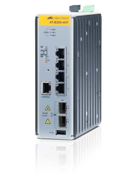 Allied Telesis AT-IE200-6GT Gestionado L2 Gigabit Ethernet (10 100 1000) Negro