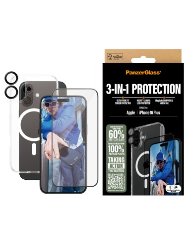 PanzerGlass PG 3-in-1 Bundle iPhone 16 6.7Inch Protector de pantalla Apple 1 pieza(s)