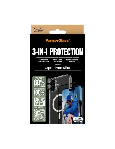 PanzerGlass PG 3-in-1 Bundle iPhone 16 6.7Inch Protector de pantalla Apple 1 pieza(s)