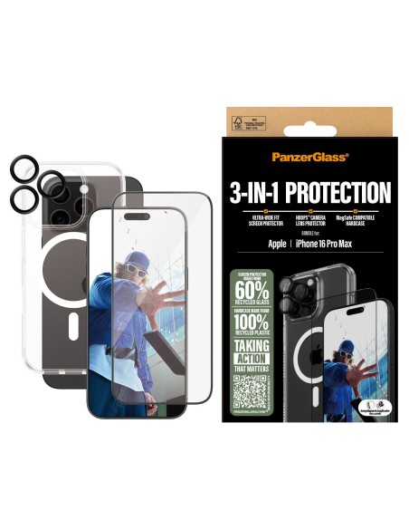 PanzerGlass PG 3-in-1 Bundle iPhone 16P 6.9Inch Protector de pantalla Apple 1 pieza(s)