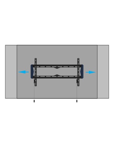 B-Tech Elements Fixed 600 Flat 2,03 m (80") Pared Negro, Azul