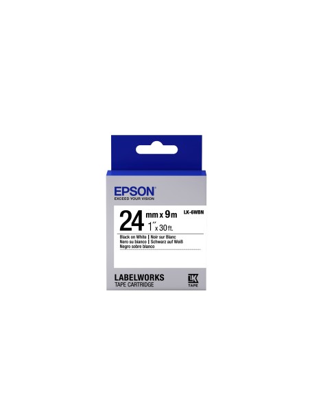 Epson Cinta estándar - LK-6WBN estándar negra blanca 24 9