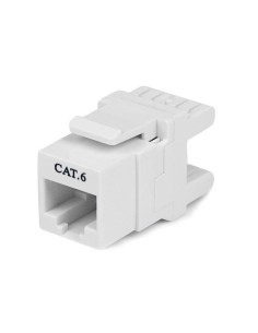 StarTech.com Jack Conector de Pared Módulo Keystone RJ45 Hembra Cat6 de Red 180º - Blanco - Tipo 110