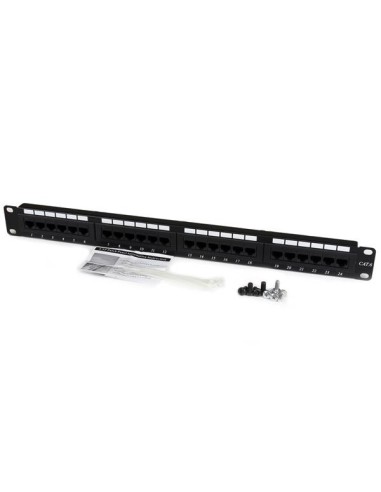 StarTech.com Panel de Parcheo 1U Cat6 110 con 24 Puertos para Montaje en Rack