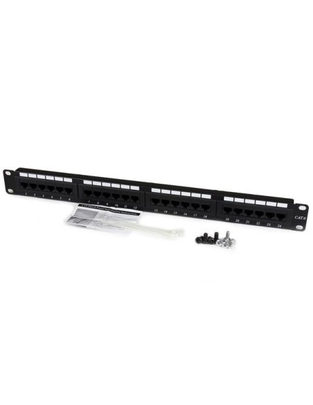 StarTech.com Panel de Parcheo 1U Cat6 110 con 24 Puertos para Montaje en Rack