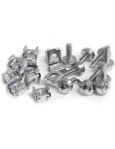 StarTech.com Paquete de 50 Tornillos y Tuercas Enjauladas Cage Nuts M5 para Rack Armario Servidores 2