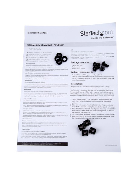 StarTech.com Bandeja Estante Ventilado de 1U para Armario Rack de Servidores - de 7 Pulgadas de Profundidad StarTech.com Bandeja Estante Ventilado de 1U para Armario Rack de Servidores - de 7 Pulgadas de Profundidad