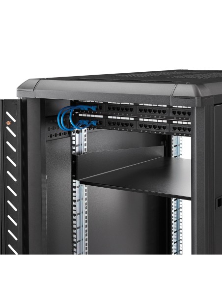 StarTech.com Estante Bandeja 2U 22in (558,8mm) de Profundidad Fija para Armario Rack Universal de Servidores - de Acero de StarTech.com Estante Bandeja 2U 22in (558,8mm) de Profundidad Fija para Armario Rack Universal de Servidores - de Acero de