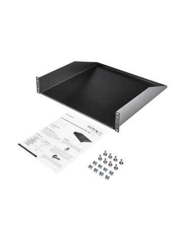 StarTech.com Estante Bandeja Cantilever 2U para Armario Rack de Servidores de 19 Pulgadas - Profundidad Fija de 18 Pulgadas