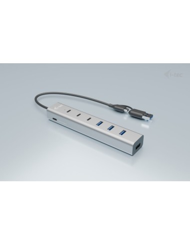 i-tec USB-C USB-A Charging Metal HUB 7 port (3x USB-C, 4x USB-A)