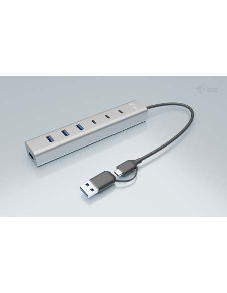 i-tec USB-C USB-A Charging Metal HUB 7 port (3x USB-C, 4x USB-A)