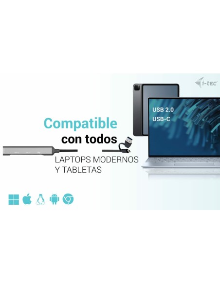 i-tec USB-C USB-A Metal HUB 1x USB 3.0 + 3x USB 2.0