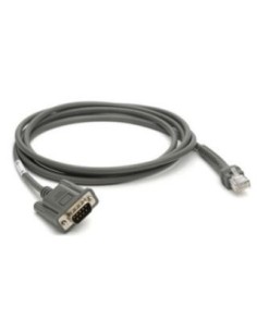 Zebra CBA-R08-S07ZBR cable de serie Gris 2,1336 m RS232 DB9
