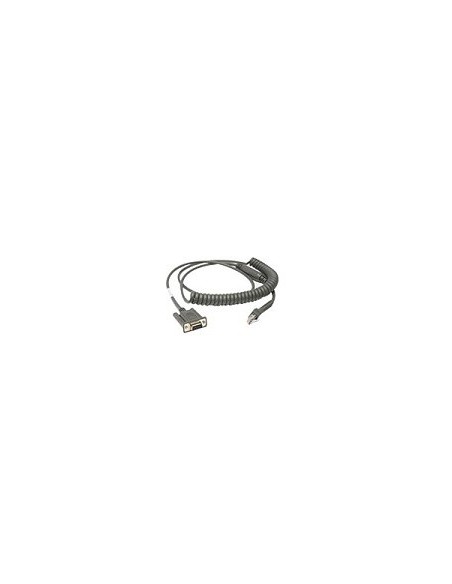 Zebra CBA-R46-C09ZBR cable de serie Negro 2,8 m RS232 DB9