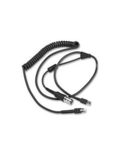 Zebra CBA-UF5-C09ZAR cable de serie Negro USB tipo A Mini-DIN (8-pin)
