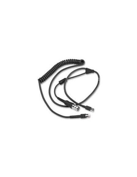 Zebra CBA-UF5-C09ZAR cable de serie Negro USB tipo A Mini-DIN (8-pin)
