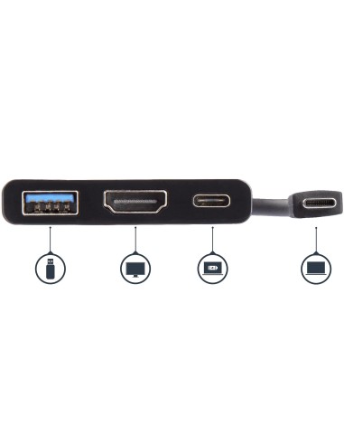 StarTech.com Adaptador Multipuertos USB-C con HDMI - Puerto USB 3.0 - PD de 60W