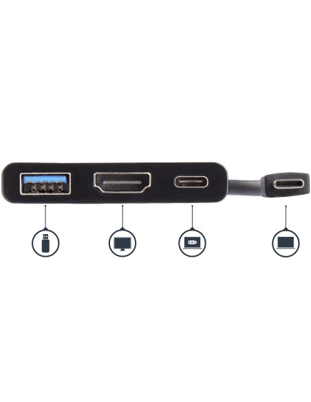 StarTech.com Adaptador Multipuertos USB-C con HDMI - Puerto USB 3.0 - PD de 60W StarTech.com Adaptador Multipuertos USB-C con HDMI - Puerto USB 3.0 - PD de 60W