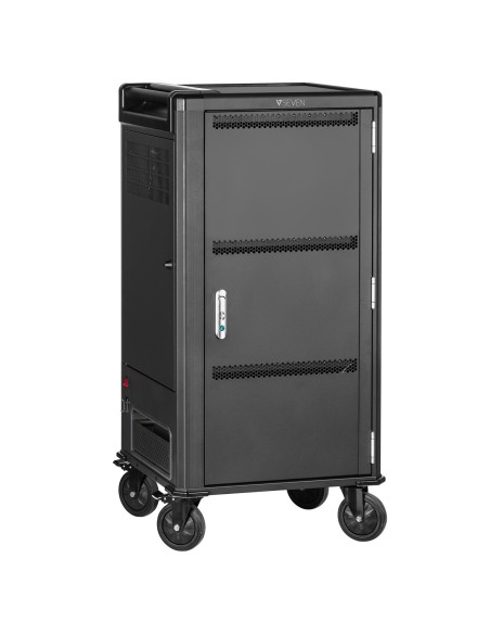 V7 Armario de carga - 30 dispositivos con USB-C PD precableados con corriente SCHUKO