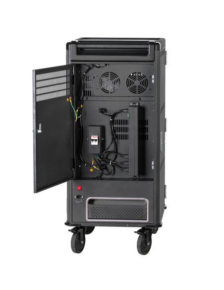 V7 Armario de carga - 30 dispositivos con USB-C PD precableados con corriente SCHUKO