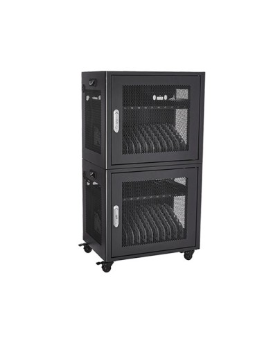 V7 CHGSTA12AC-1E carrito y armario de dispositivo portátil Carro de gestión y carga para dispositivos portátiles Negro