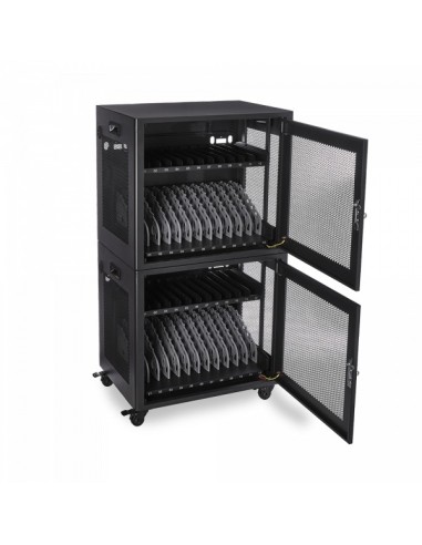 V7 CHGSTA12AC-1E carrito y armario de dispositivo portátil Carro de gestión y carga para dispositivos portátiles Negro