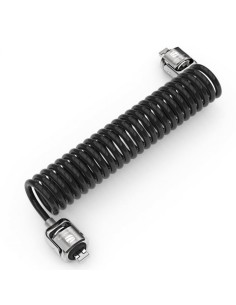 Compulocks Dual Head Coiled Cable Keyed Lock cable antirrobo Negro