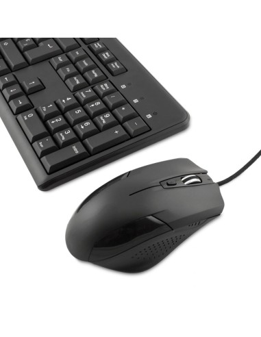 CoolBox COO-KTR-01U teclado Ratón incluido Oficina USB QWERTY Negro