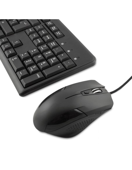 CoolBox COO-KTR-01U teclado Ratón incluido Oficina USB QWERTY Negro