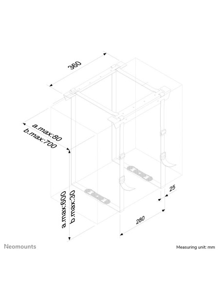 Neomounts CPU-D025BLACK Soporte para CPU - máx 20 kg - universal