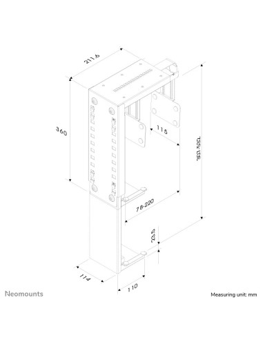 Neomounts CPU-D100BLACK Soporte para CPU - máx 30 kg - universal