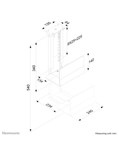 Neomounts CPU-D200SILVER Soporte para CPU - máx 30 kg - universal