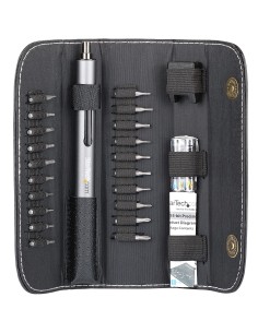 StarTech.com Destornillador Eléctrico con Juego de 20 Puntas de Precisión - Mini Destornillador Portátil a Pilas para