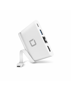 DICOTA D31730 base para portátil y replicador de puertos Blanco 2