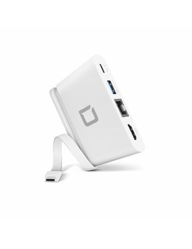 DICOTA D31730 base para portátil y replicador de puertos Blanco