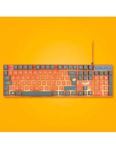 FR-TEC PC Dragon Ball Super PACK Keyboard + Mouse + Mousepad teclado Ratón incluido Juego USB Gris, Naranja
