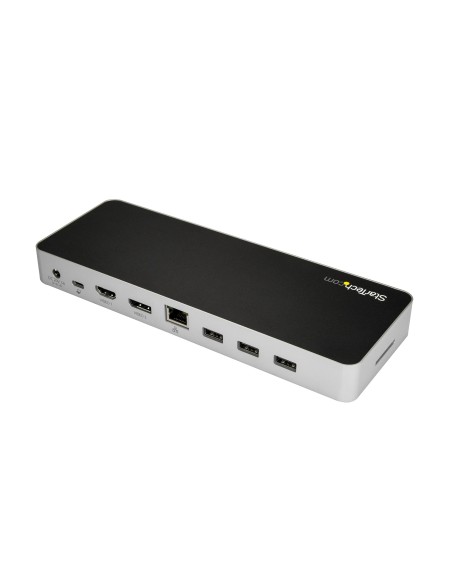 StarTech.com Dock USB C para 2 Monitores 4K 30Hz con HDMI y DisplayPort - Entrega de Potencia 60W - SD - Hub 4x Puertos USB-A StarTech.com Dock USB C para 2 Monitores 4K 30Hz con HDMI y DisplayPort - Entrega de Potencia 60W - SD - Hub 4x Puertos USB-A
