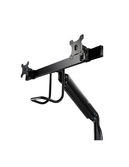 V7 Soporte con brazos con resorte de gas de alta resistencia para dos monitores V7 Soporte con brazos con resorte de gas de alta resistencia para dos monitores