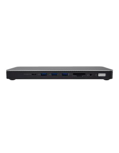 V7 DOCKTB4PT base para portátil y replicador de puertos Alámbrico Thunderbolt 4 Negro, Plata 2