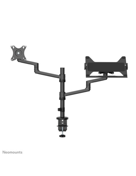 Neomounts DS20-425BL2 Brazo de monitor con soporte para portátil 17-27" - ahorro de espacio