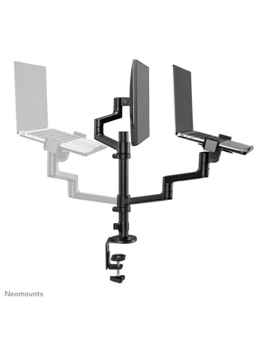 Neomounts DS20-425BL2 Brazo de monitor con soporte para portátil 17-27" - ahorro de espacio