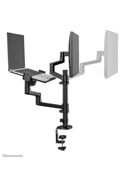 Neomounts DS20-425BL2 Brazo de monitor con soporte para portátil 17-27" - ahorro de espacio