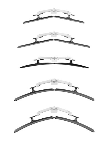 Neomounts DS65S-950WH2 Brazo de monitor 24-34" - resorte de gas - Topfix - multi ajustable - Tope-a-180°