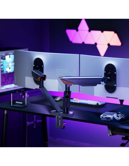 AISENS DT38TSRRGB-349 soporte para monitor 96,5 cm (38") Escritorio Negro, Blanco