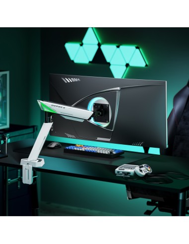 AISENS DT49TSR-343 soporte para monitor 124,5 cm (49") Escritorio Negro, Blanco