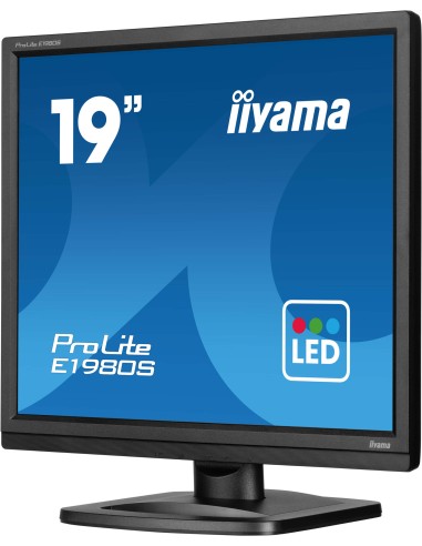 iiyama ProLite E1980S-B1 pantalla para PC 48,3 cm (19") 1280 x 1024 Pixeles VGA LED Negro