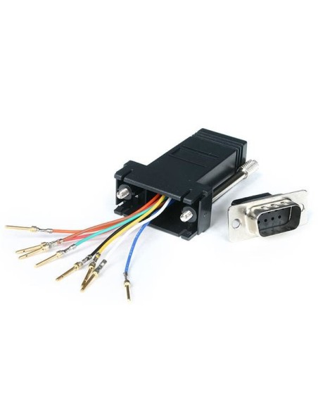 StarTech.com Adaptador Conversor Modular Serie de DB9 a RJ45 - Macho a Hembra